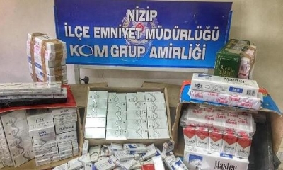 Nizip'te kaçak sigara operasyonu