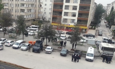 Gaziantep'te HDP binasına polis ablukası